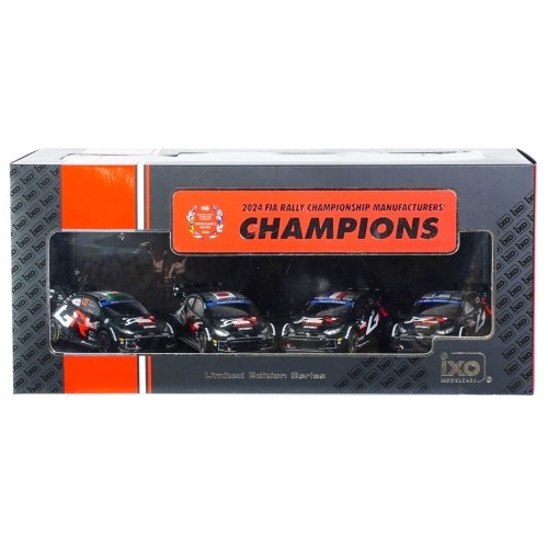 IXO Models 1/43 TOYOTA GR YARIS Rally1 Hybrid WRC MANUFACTURER'S CHAMPIONS 2024 Set