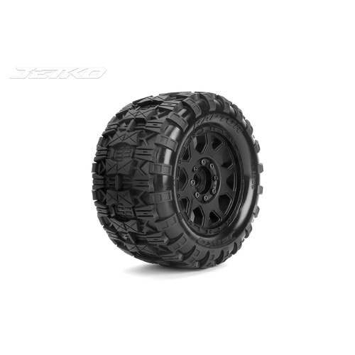 Jetko 1/8 MT 3.8 EX-RAPTOR /Claw Rim/Black/Medium Soft/Glued/Belted