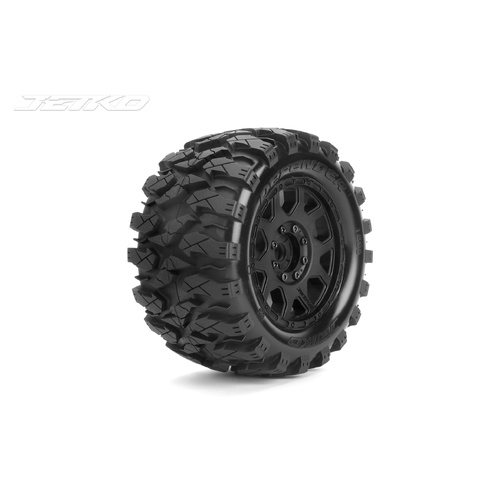 Jetko 1/8 MT 3.8 DEFENDER/Claw Rim/Black/Medium Soft/Glued/Belted