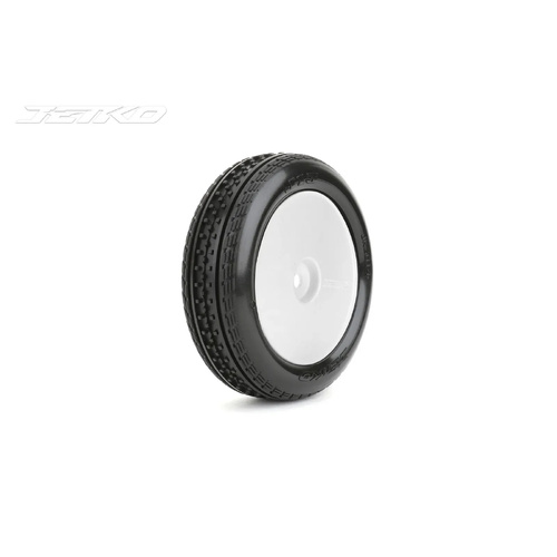 Jetko 1/10 Buggy 2WD Front-J-13/Dish/White Rim/Super Soft/Glued