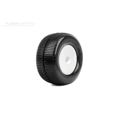 Jetko 1/10 2.2 Stadium Truck/Dish/White Rim/Super Soft/Glued