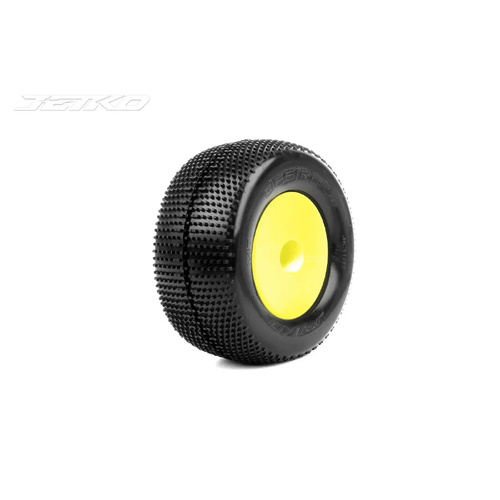 Jetko 1/10 2.2 Stadium Truck/Dish/Yellow Rim/Super Soft/Glued