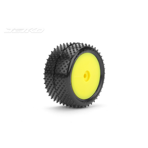 Jetko 1/18 Buggy Rear Carpet Mini-B - Challenger/Dish/Yellow Rim/Composite Soft/Glued