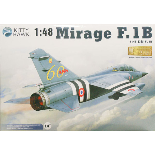Kitty Hawk 1/48 MirageF.1B Plastic Model Kit