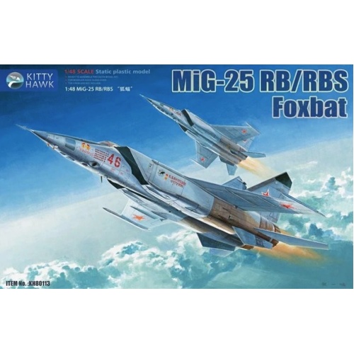 Kitty Hawk 1/48 MIG-25 RB/RBT Foxbat Plastic Model Kit