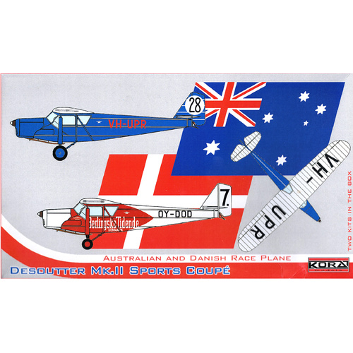 Kora Models 1/72 Desoutter Mk.II Sports Coupe Plastic Model Kit*Aust Decals*