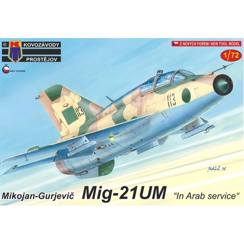Kovozavody 1/72 MiG-21UM "In Arab service" Plastic Model Kit