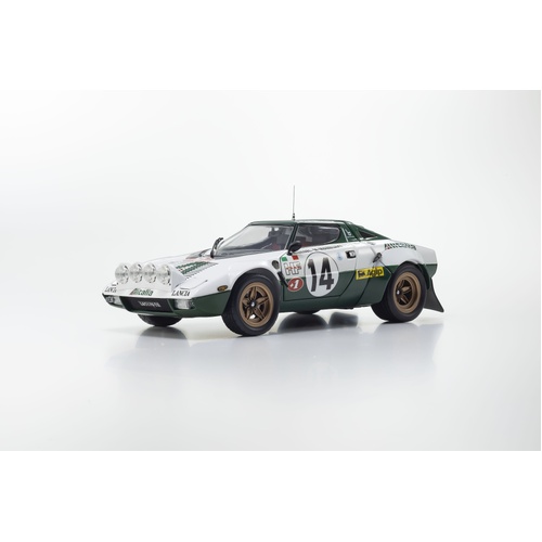 Kyosho 1/18 Lancia Stratos HF Winner 1975 Monte Carlo Nr.14 Diecast Model Car