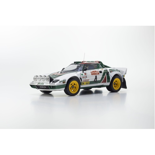 Kyosho 1/18 Lancia Stratos HF Winner 1976 Sanremo Nr.4 Diecast Model Car