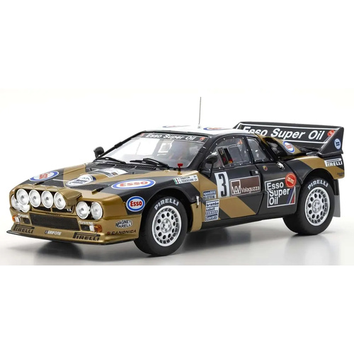 Kyosho 1/18 Lancia Rally 037 1985 Targa Florio Nr. 3 "Grifone Esso" Diecast Model Car