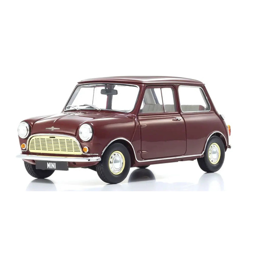 Kyosho 1/18 Morris Mini Minor Cherry Red Diecast Model Car