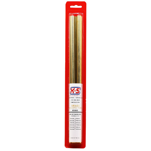 K&S Round Brass Telescopic Tubing Assortment (Small) (12)