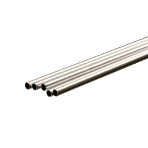 K&S Aluminium Tube 4 x 1000mm 0.45 Wall (Pack of 5 Tubes)
