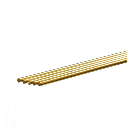 K&S Brass Rod 3.5 x 1000mm (Pack of 5 Rods)
