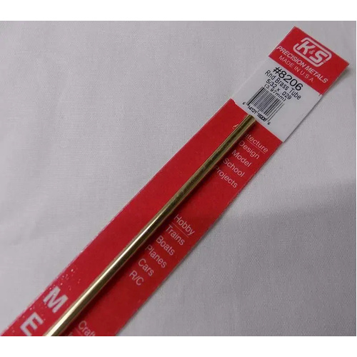 K&S Brass Round Tube 5/32 x 12" 0.029 Wall