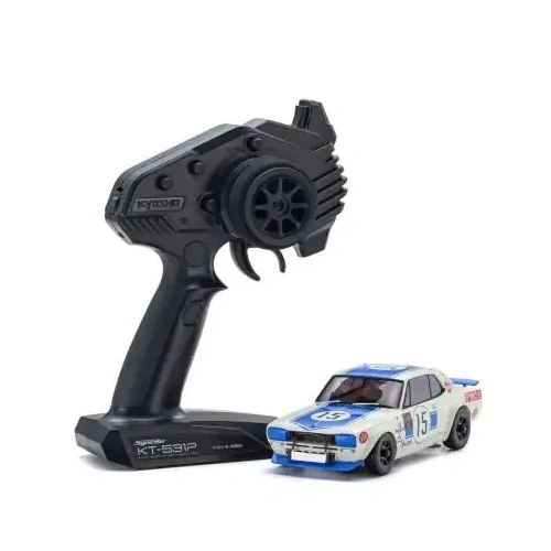 Kyosho MINI-Z Nissan Skyline GT-R AWD MA-020 Readyset (KPGC10) Racing 1972 No. 15 Blue