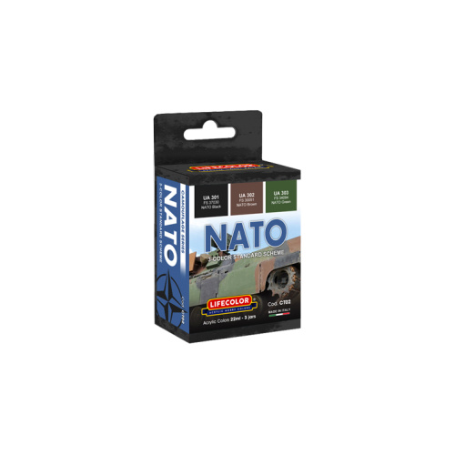 LifeColor NATO Camouflage Standard Scheme - 3 Colour Acrylic Paint Set