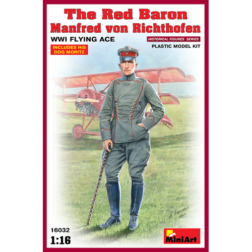 MiniArt 1/16 Red Baron. Manfred von Richthofen.WW1 Flying Ace Plastic Model Kit