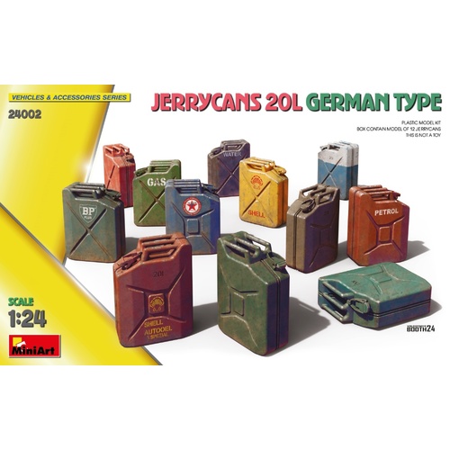 MiniArt 1/24 Jerrycans 20L German Type Plastic Model Kit