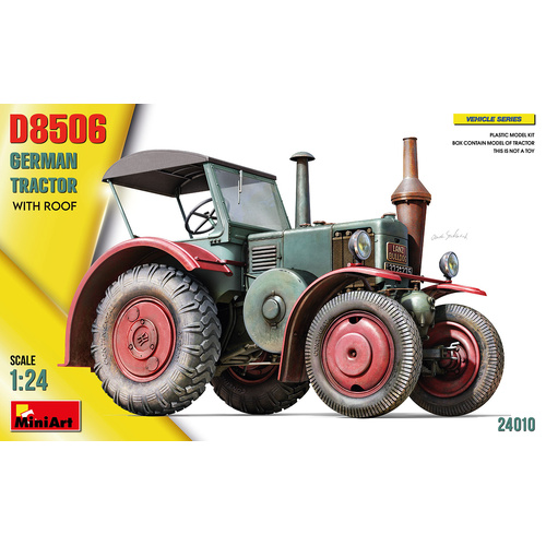 MiniArt 1/24 German Tractor D8506 w/Roof Plastic Model Kit