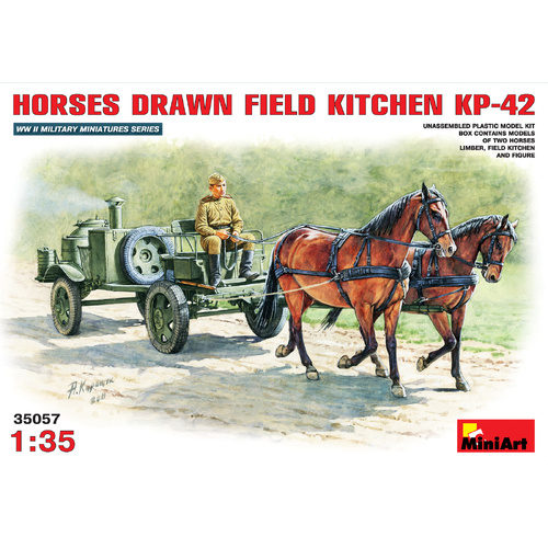 MiniArt 1/35 Horses drawn field kitchen KP-42 Plastic Model Kit