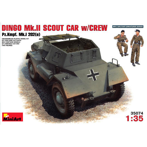 MiniArt 1/35 Dingo Mk II ( Pz.Kpfw.MK 1 202 (e)) w/crew  Plastic Model Kit