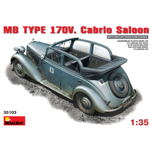 MiniArt 1/35 MB TYPE 170V Cabrio Saloon Plastic Model Kit