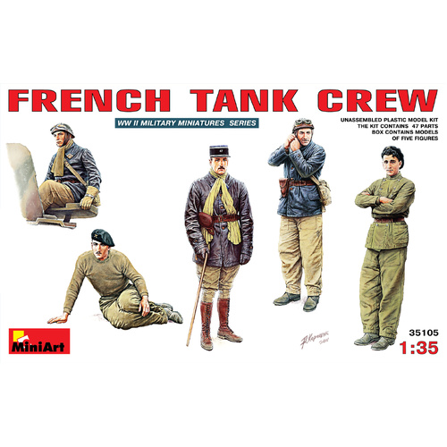 MiniArt 1/35 French Tank Crew Plastic Model Kit