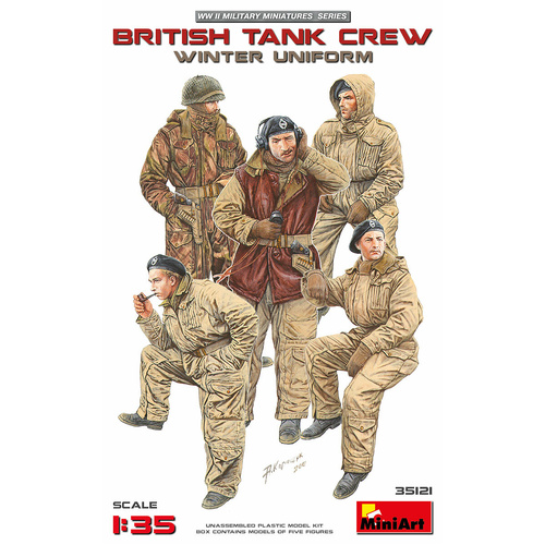 MiniArt 1/35 British Tank Crew (Winter Uniform) Plastic Model Kit