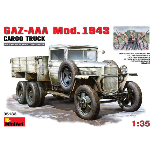 MiniArt 1/35 GAZ-AAA Mod. 1943 Cargo Truck Plastic Model Kit
