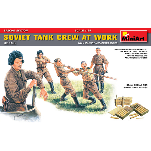 MiniArt 1/35 Soviet Tank Crew at Work. Special Edition Plastic Model Kit