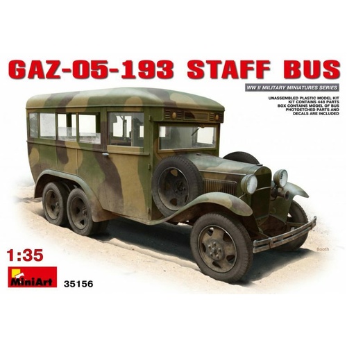 MiniArt 1/35 GAZ-05-193 Staff Bus Plastic Model Kit