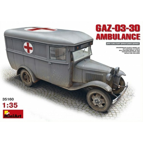 MiniArt 1/35 GAZ-03-30 Ambulance Plastic Model Kit