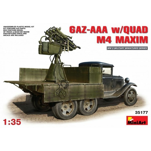 MiniArt 1/35 GAZ-AAA w/QUAD M4 MAXIM Plastic Model Kit