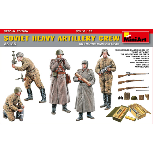 MiniArt 1/35 Soviet Heavy Artillery Crew.Special Edition Plastic Model Kit