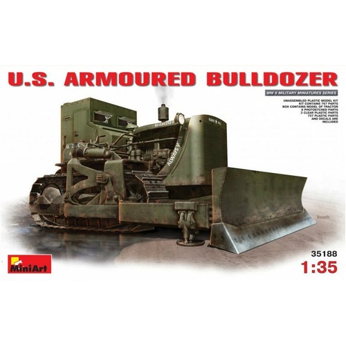 MiniArt 1/35 U.S. Armoured Buldozer Plastic Model Kit