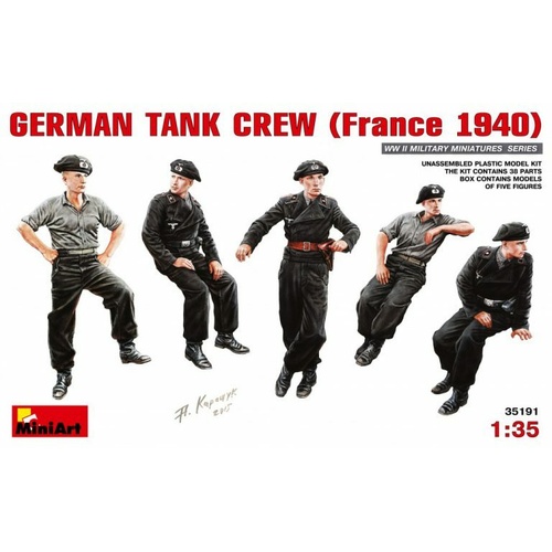 MiniArt 1/35 German Tank Crew (France 1940) Plastic Model Kit