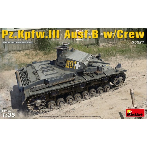 MiniArt 1/35 Pz.Kpfw.3 Ausf.B w/Crew Plastic Model Kit