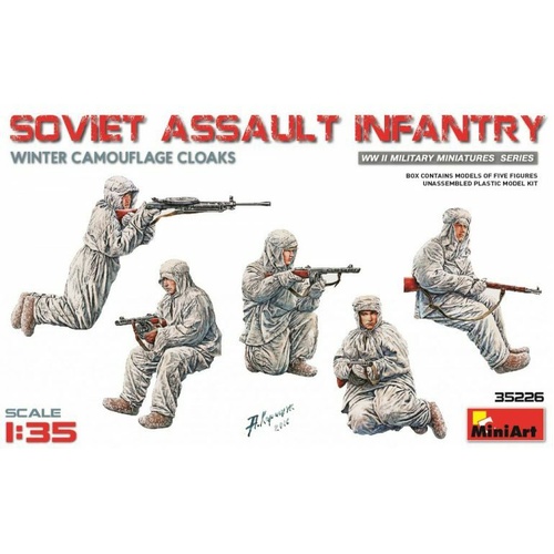 MiniArt 1/35 Soviet Assault Infantry (Win.Camouflage Cloaks) Plastic Model Kit