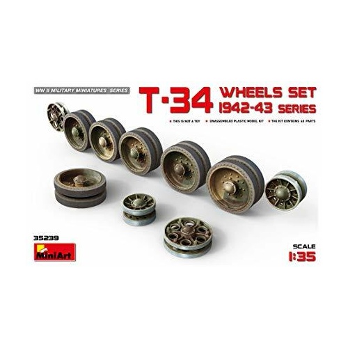 MiniArt 1/35 T-34 Wheels Set. 1942-43 Series Plastic Model Kit