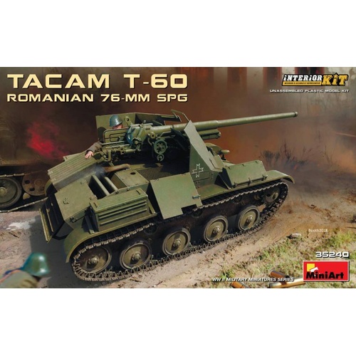 MiniArt 1/35 Romanian 76-mm SPG Tacam T-60 Interior Kit Plastic Model Kit