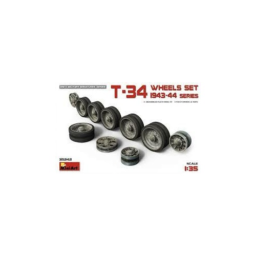 MiniArt 1/35 T-34 Wheels Set. 1943-44 Series Plastic Model Kit