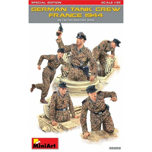 MiniArt 1/35 German Tank Crew (France 1944). Special Edition Plastic Model Kit