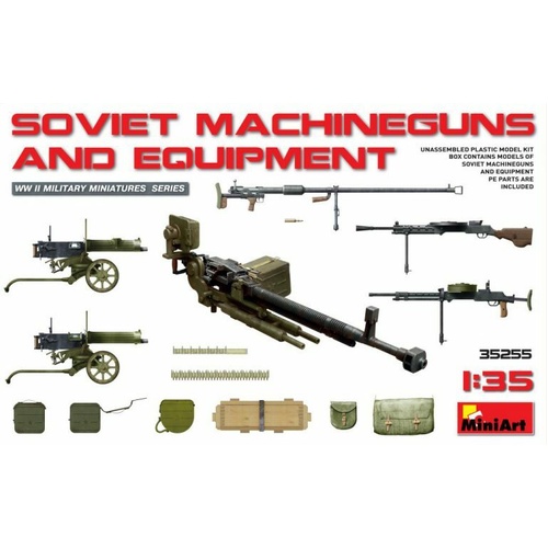 MiniArt 1/35 Soviet Machineguns & Equipment Plastic Model Kit