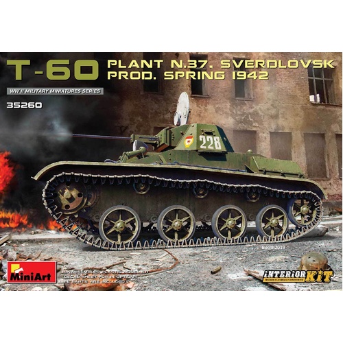 MiniArt 1/35 T-60 (Plant ?.37) Prod.Spring 1942. Interior Kit Plastic Model Kit