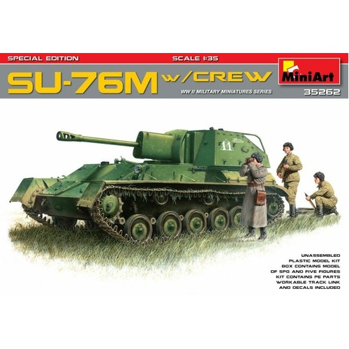 MiniArt 1/35 SU-76M w/Crew Special Edition Plastic Model Kit