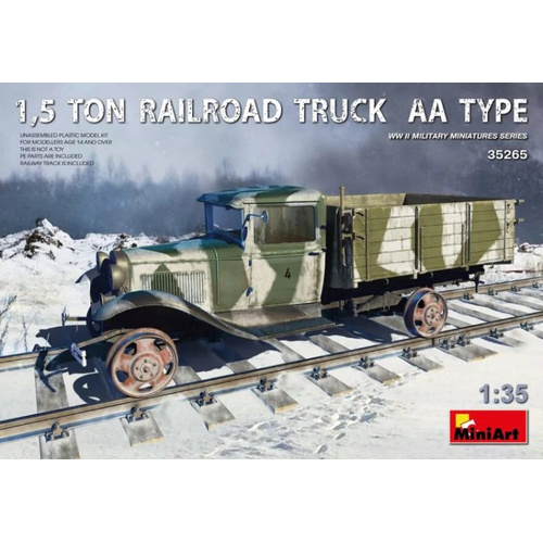 MiniArt 1/35 1.5 Ton Railroad Truck AA Type Plastic Model Kit