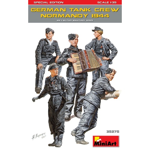 MiniArt 1/35 German Tank Crew (Normandy 1944) Special Edition Plastic Model Kit