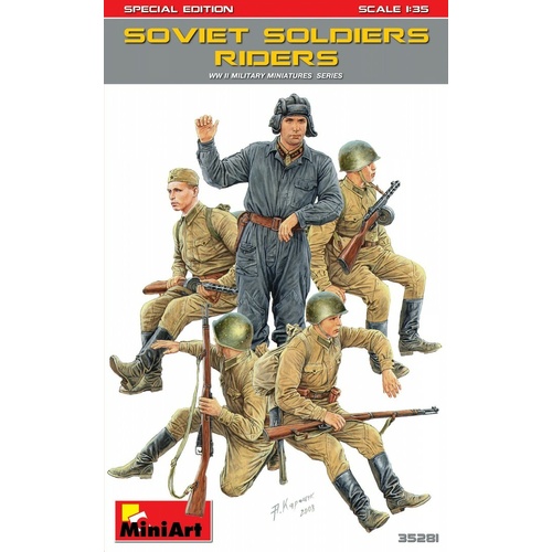 MiniArt 1/35 Soviet Soldiers Riders. Special Edition Plastic Model Kit
