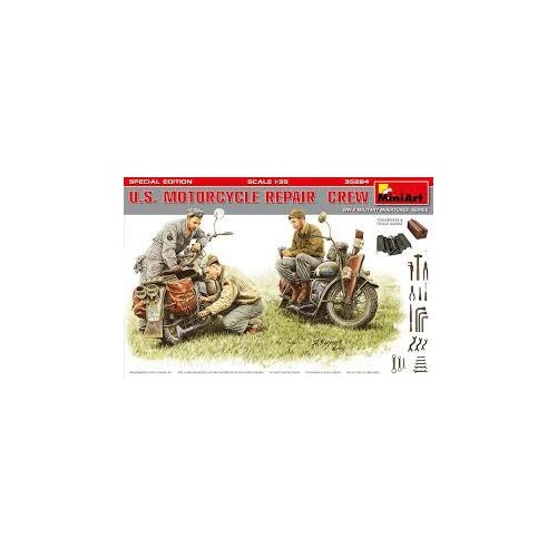 MiniArt 1/35 U.S. Motorcycle Repair Crew. Special Edition Plastic Model Kit